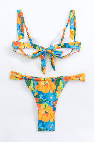 Floral Print Two-Piece Swimsuit