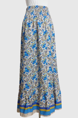 Smocked Waist Midi Skirt
