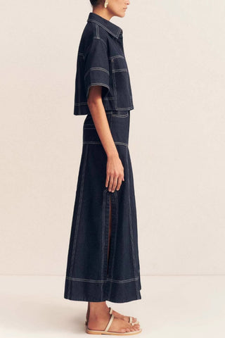 Two-Piece Button-Up Skirt Set