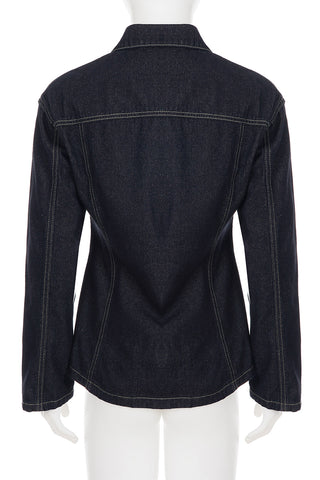 Structured Button-Down Denim Jacket