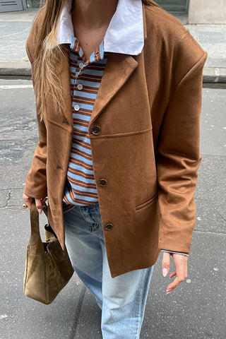 Striped Polo Long Sleeve Top