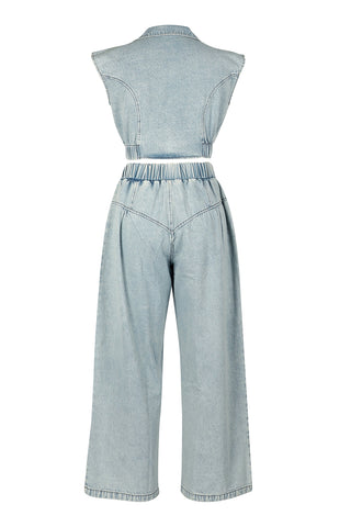 Stylish Crop Top and Wide-Leg Pants Set