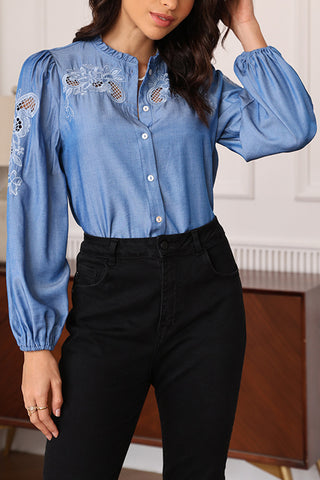 Long Sleeve Lace Blouse