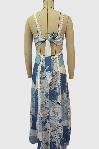 Strapless Maxi Dress with Pattern
