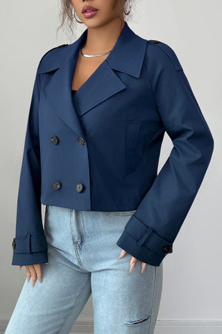 Double-Breasted Cropped Blazer