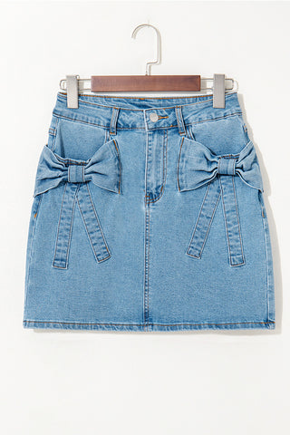 Trendy Pocket Detail Denim Skirt