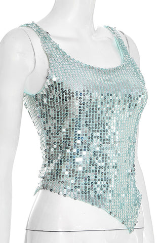 Sequin Embellished Tank Top