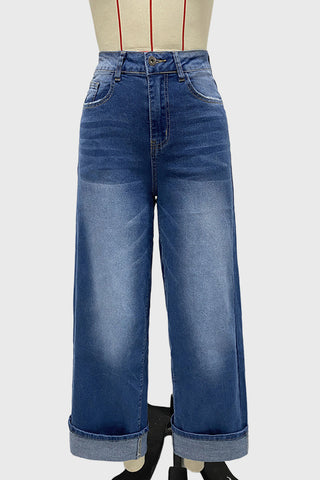 Wide-Leg High-Waist Jeans