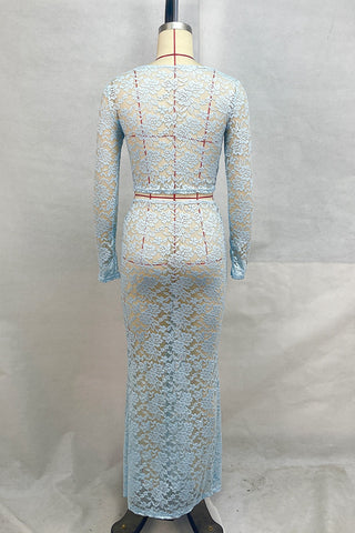 Elegant Lace Skirt Set
