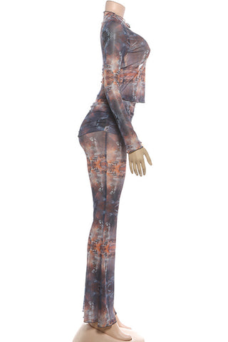 Stylish Printed Pants Set