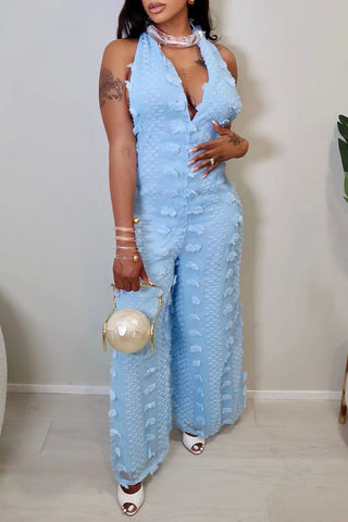 Halter Embellished Jumpsuit