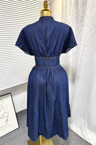 Button-Front Casual Dress