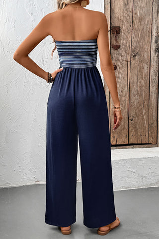 Strapless Wide-Leg Jumpsuit