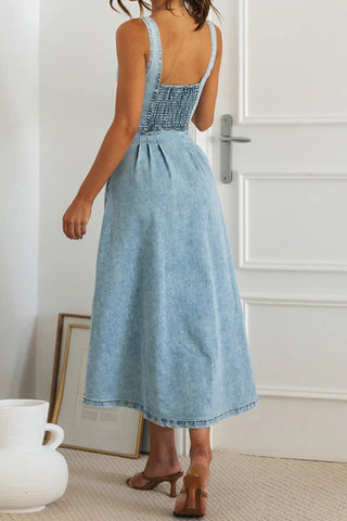 Button-Down Denim Dress