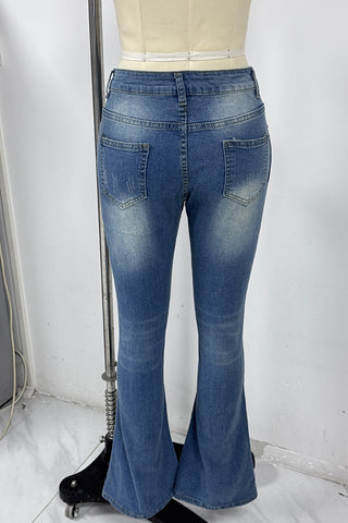 Stylish High-Waist Flare Jeans
