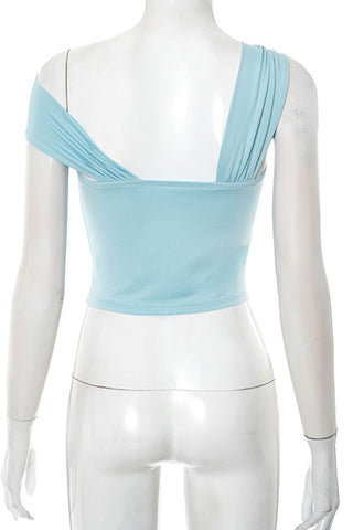 One-Shoulder Twist Tank Top