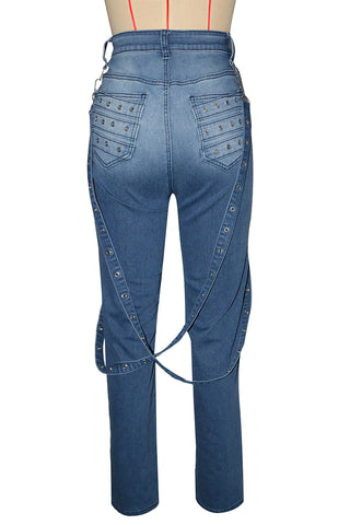 Embellished Straight-Leg Denim Jeans