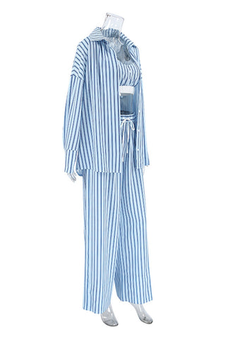 Striped Three-Piece Lounge Set