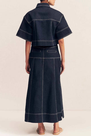 Two-Piece Button-Up Skirt Set