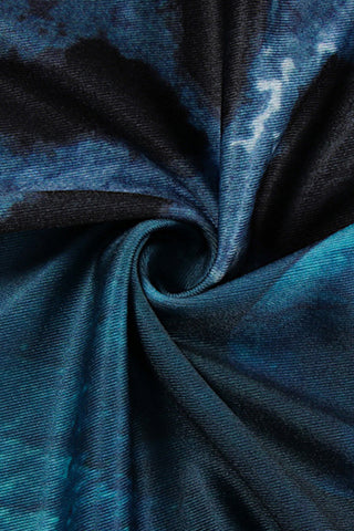 One-Shoulder Leopard Print Skirt Set