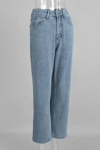 Classic Straight-Leg Denim Jeans