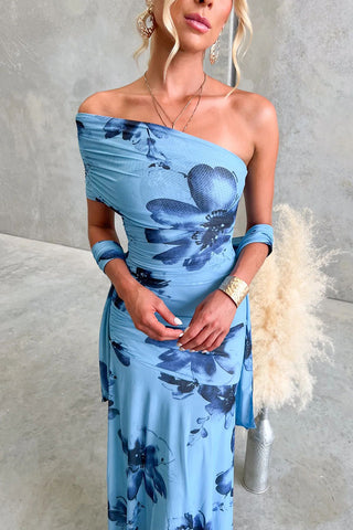 Off-Shoulder Floral Maxi Dress