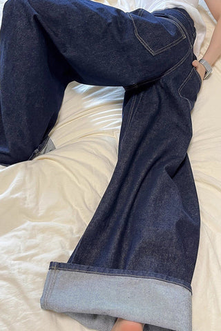 Wide-Leg Denim Jeans
