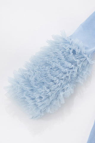 Twist-Front Long Sleeve Dress