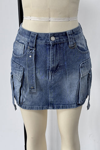 Utility Pocket Mini Skirt