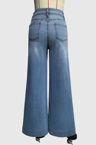 Classic Wide-Leg Denim Trousers