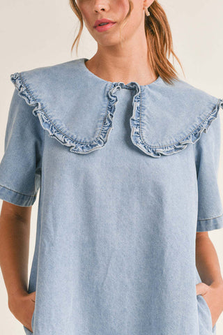 Frill-Collar Day Dress