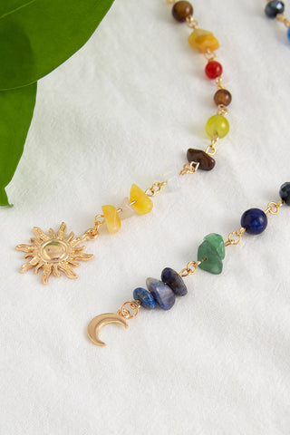 Sun and Moon Charm Beaded Set