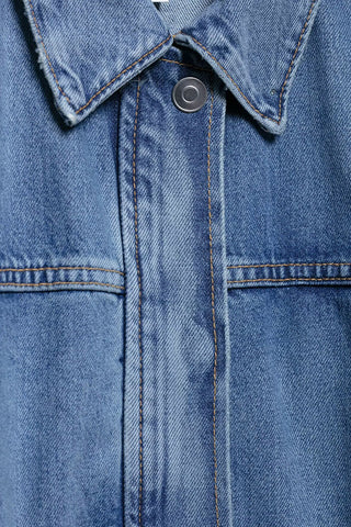 Tie-Waist Denim Jacket