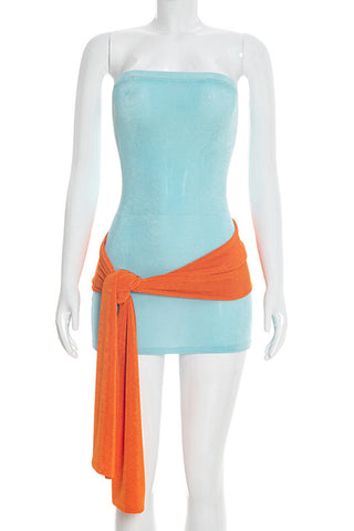 Strapless Bodycon Casual Dress