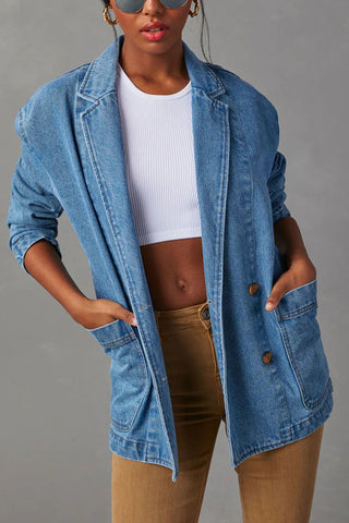Classic Buttoned Denim Jacket