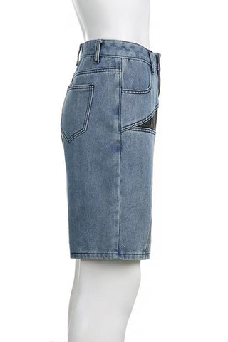 Star Detail Denim Shorts