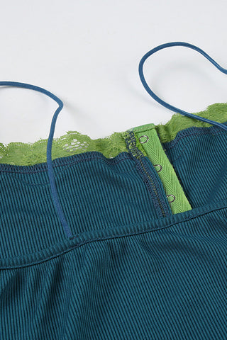 Lace-Trim Button-Front Camisole