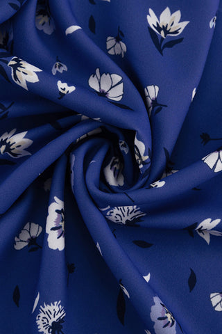 Puff Sleeve Floral Midi Dress