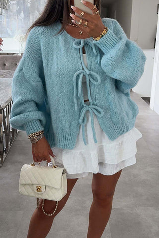 Tie-Front Oversized Cardigan