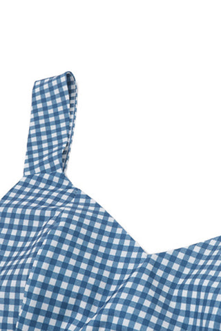 Lace-Up Gingham Camisole