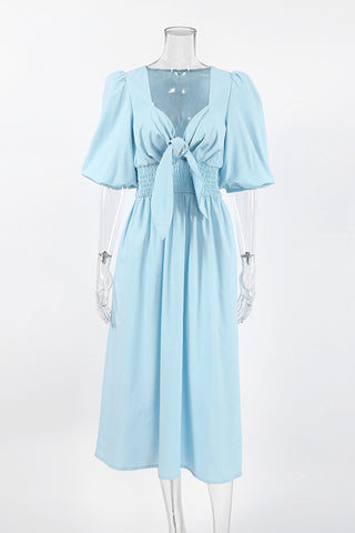 Tie-Front Midi Dress