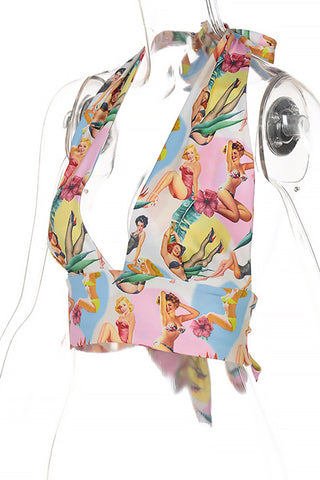 Vintage-Inspired Tie-Back Tank Top