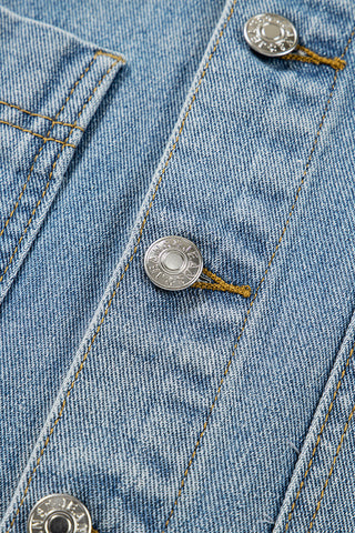 Oversized Button-Front Denim Jacket