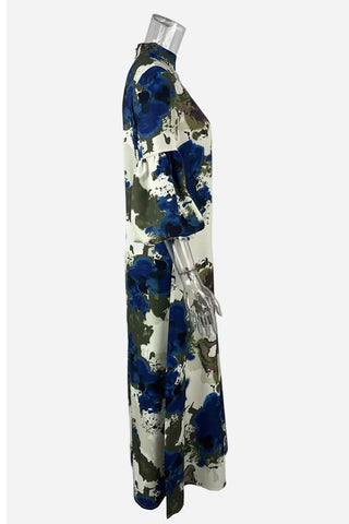 Statement Puff-Sleeve Maxi Dress