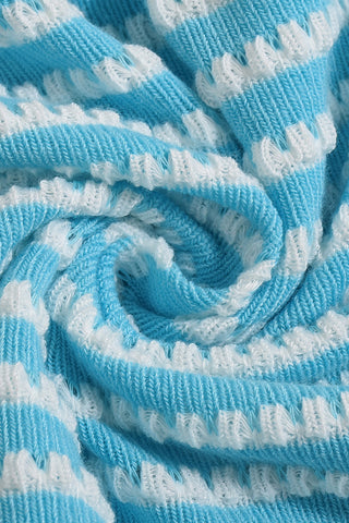 Striped Halter Top and Shorts Set