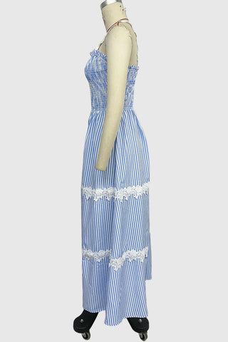 Striped Sleeveless Casual Dress
