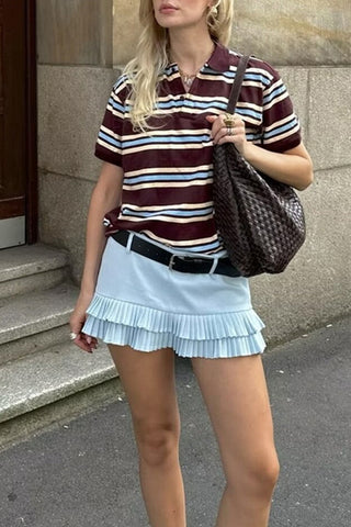 Double Ruffle Mini Skirt