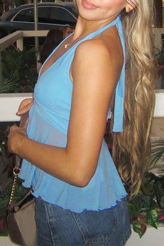 Halter Sheer Layered Camisole