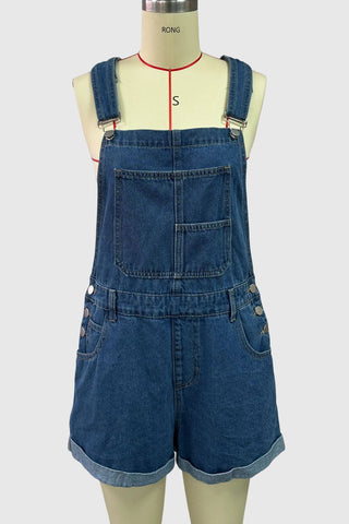 Classic Denim Overall Romper