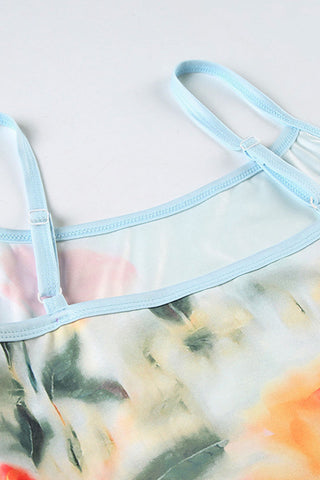 Floral Print Skirt Set